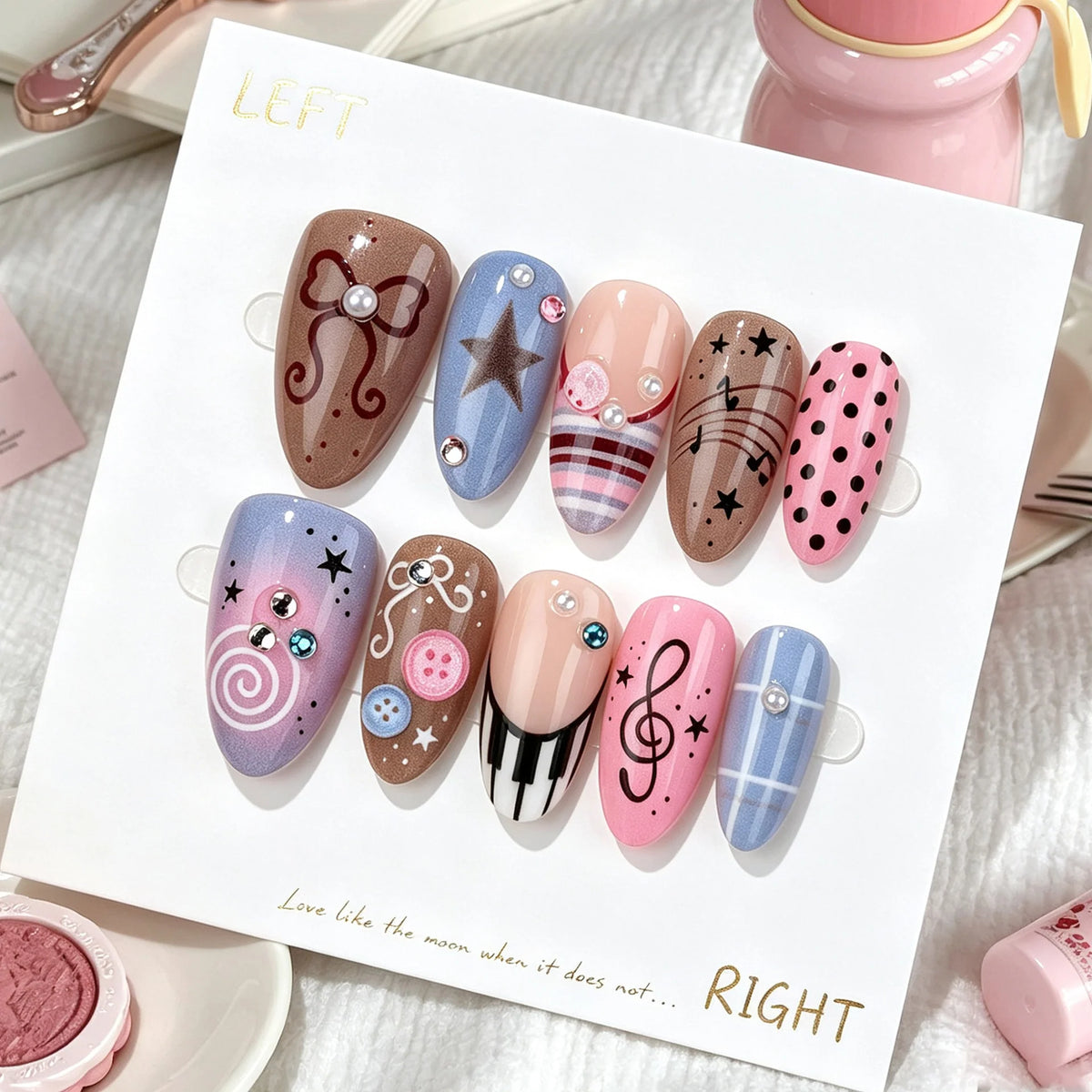 Nail Wraps Peel-And-Stick Includes Jelly Glue & Nail File
