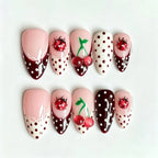 Nail Wraps Self-Adhesive Floral & Polka Dot Salon Finish