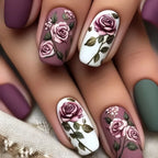 Nail Wraps Vibrant Floral Chip-Resistant Easy Home Application