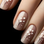 Nail Wraps Vibrant Floral Chip-Resistant Easy Home Application