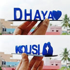 Nameplate Personalized Two-Name Script & Hearts