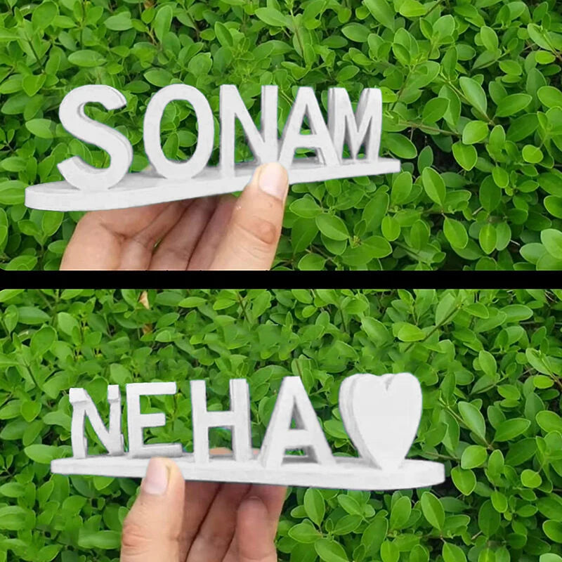 Nameplate Personalized Two-Name Script & Hearts