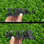 Nameplate Personalized Two-Name Script & Hearts