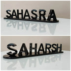 Nameplate Personalized Two-Name Script & Hearts