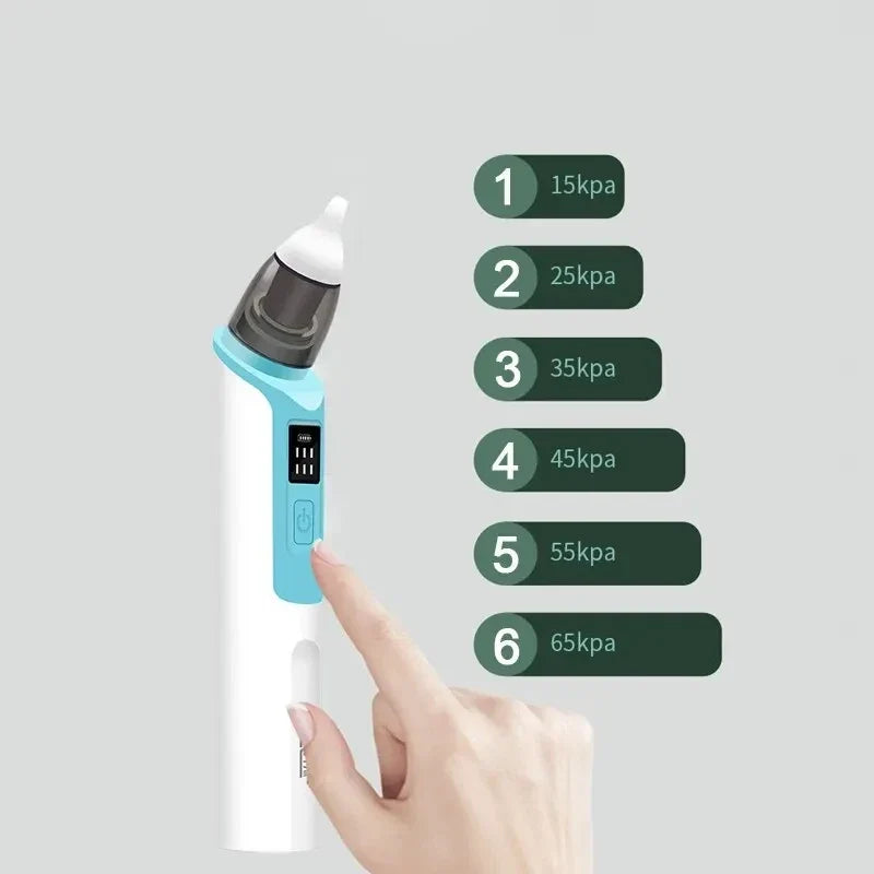 Nasal Aspirator Rechargeable USB-C Anti-Reflux BPA-Free Silicone Tips