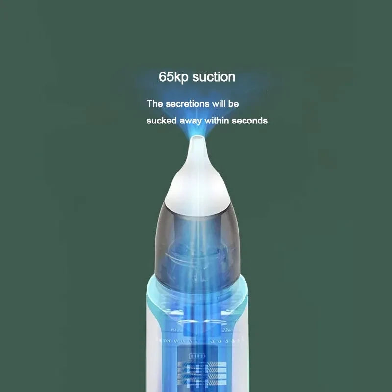 Nasal Aspirator Rechargeable USB-C Anti-Reflux BPA-Free Silicone Tips