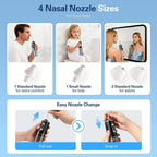 Nasal Irrigator Rechargeable Adjustable Pressure Double Nozzle