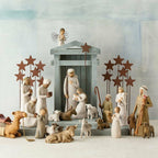 Nativity Set Handcrafted Reclaimed Wood 6 Figurines