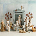 Nativity Set Handmade Barn Wood Holy Family & Animals
