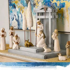 Nativity Set Handmade Barn Wood Holy Family & Animals