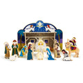 Nativity Set Solid Wood 11 Piece Tool-Free Stable