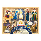 Nativity Set Solid Wood 11 Piece Tool-Free Stable