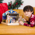 Nativity Set Solid Wood 11 Piece Tool-Free Stable