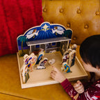 Nativity Set Solid Wood 11 Piece Tool-Free Stable