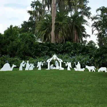Nativity Set Weatherproof PVC 4-Piece