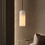 Natural Alabaster & Brushed Copper Pendant Light (LED Included)