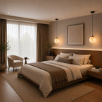 Natural Alabaster Globe Integrated LED Pendant Light (Adjustable Height)