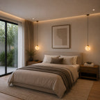 Natural Alabaster Globe Integrated LED Pendant Light (Adjustable Height)
