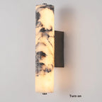Natural Black Marble Dimmable LED Wall Sconce (Hardwired)