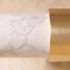 Natural Marble & Brass Cabinet Knob & Pull Set