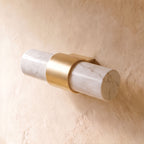 Natural Marble & Brass Cabinet Knob & Pull Set