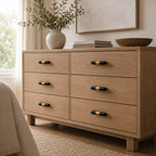 Natural Marble & Brass Cabinet Knob & Pull Set