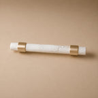 Natural Marble & Brass Cabinet Knob & Pull Set