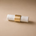 Natural Marble & Brass Cabinet Knob & Pull Set