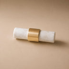 Natural Marble & Brass Cabinet Knob & Pull Set