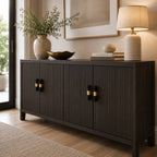 Natural Marble & Brass Cabinet Knob & Pull Set