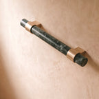 Natural Marble & Brass Cabinet Knob & Pull Set