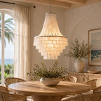 Natural Shell Tiered Chandelier (8-Bulb)