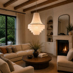 Natural Shell Tiered Chandelier (8-Bulb)