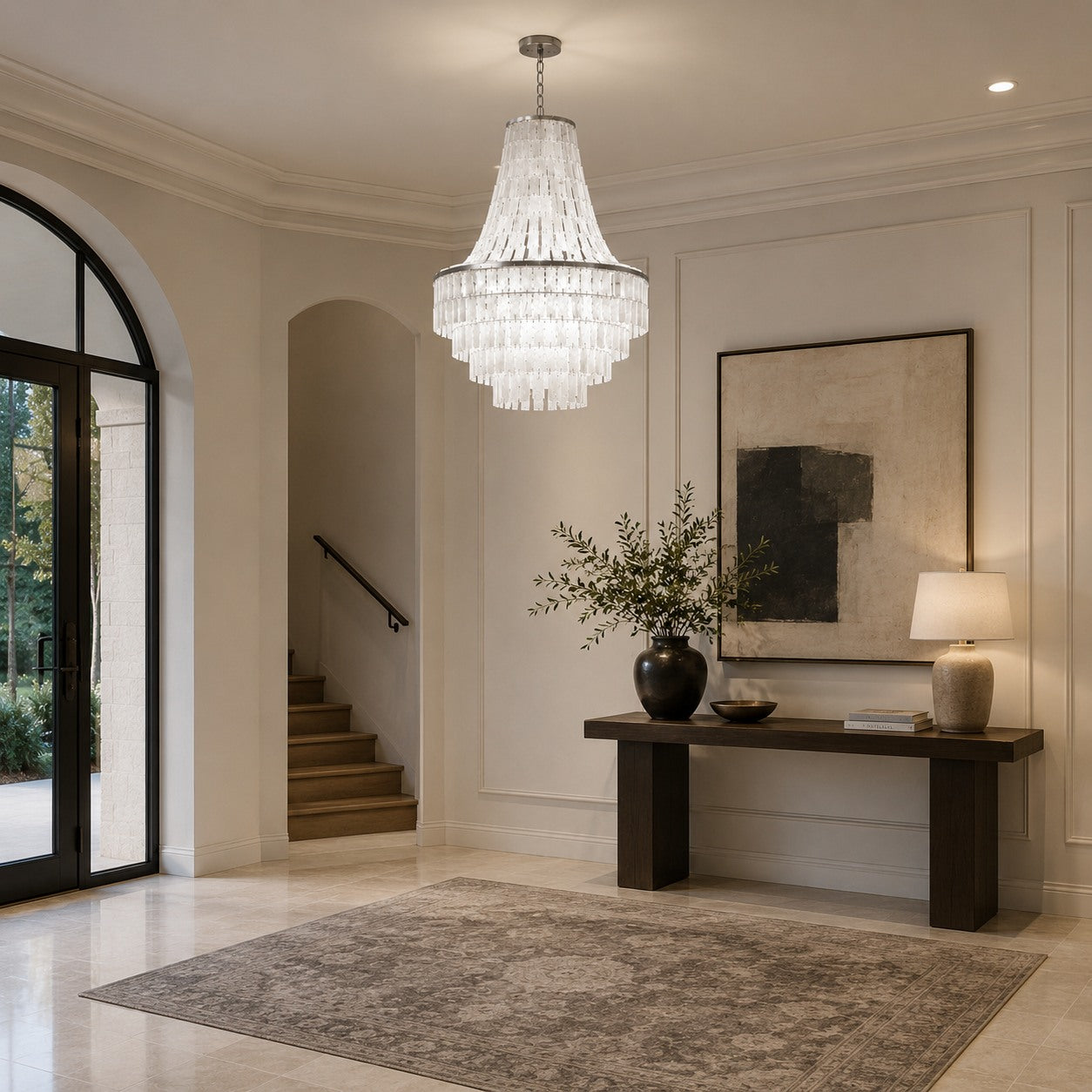 Natural Shell Tiered Chandelier (8-Bulb)