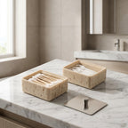 Natural Stone Retro-Inspired Jewelry Storage Case (Compact)