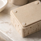 Natural Stone Retro-Inspired Jewelry Storage Case (Compact)