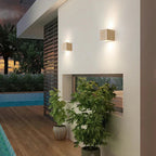 Natural Travertine Up-Down LED Wall Sconce (IP65 Waterproof)