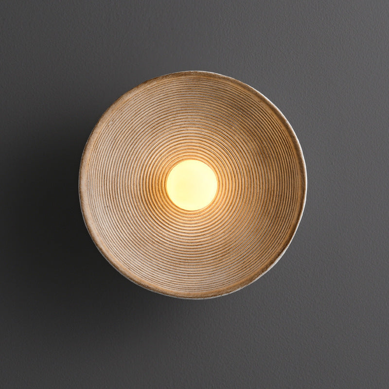 Natural Wood Soft LED Wall Sconce (E27 Base)