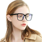 Nearsighted Glasses Oversized Square Anti-Blue Light
