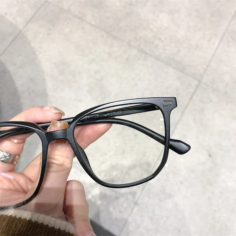 Nearsighted Glasses Oversized Square Anti-Blue Light