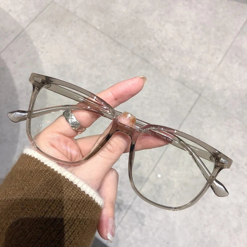 Nearsighted Glasses Oversized Square Anti-Blue Light