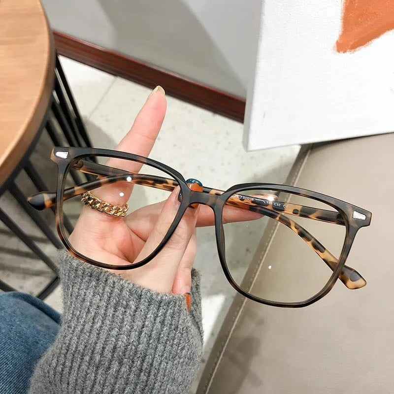 Nearsighted Glasses Oversized Square Anti-Blue Light