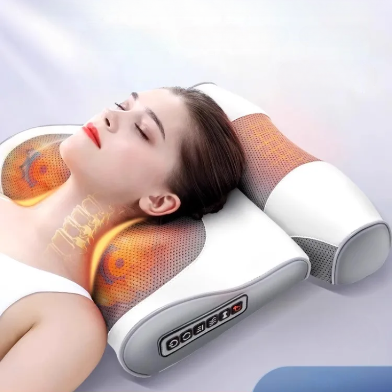 Neck & Back Heating Pad Ergonomic Adjustable Heat & Massage