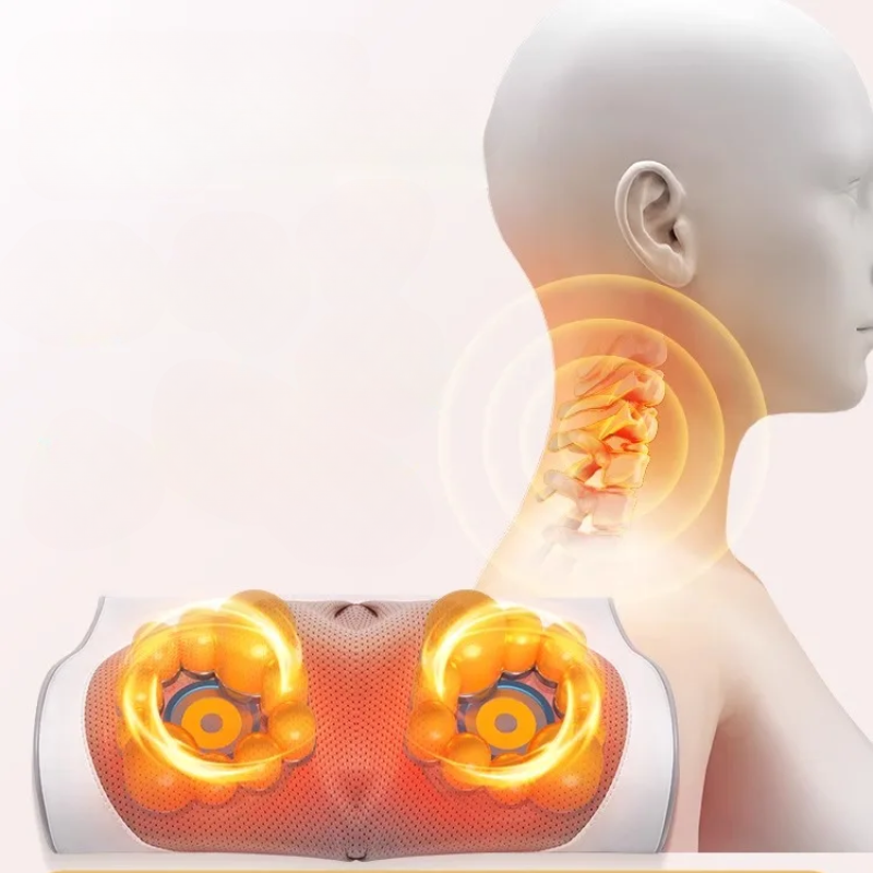 Neck & Back Heating Pad Ergonomic Adjustable Heat & Massage