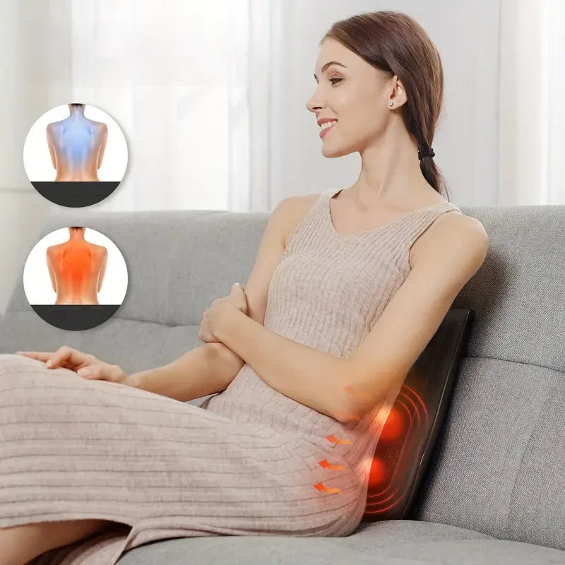 Neck & Back Massage Pillow Infrared Heat Shiatsu Airbag