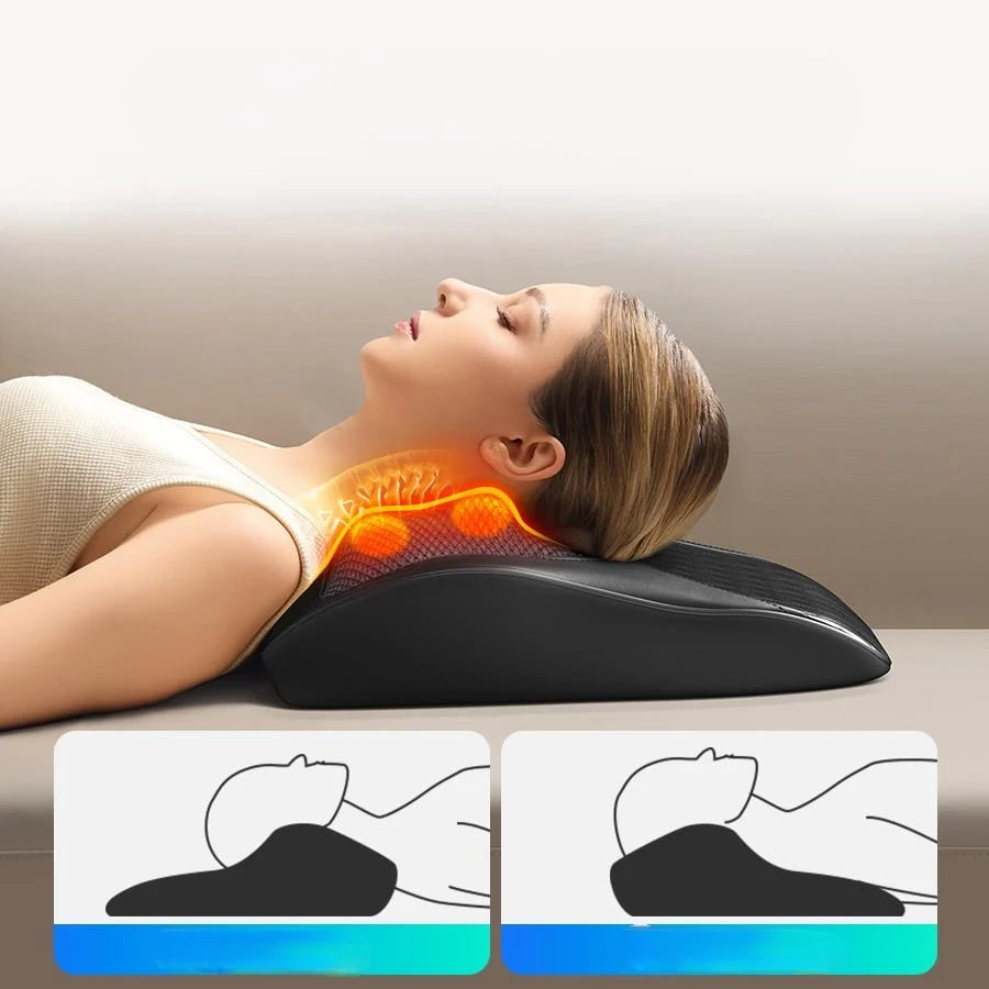 Neck & Back Massage Pillow Infrared Heat Shiatsu Airbag