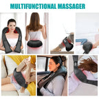 Neck & Back Massager Shiatsu Heat Wraparound Straps