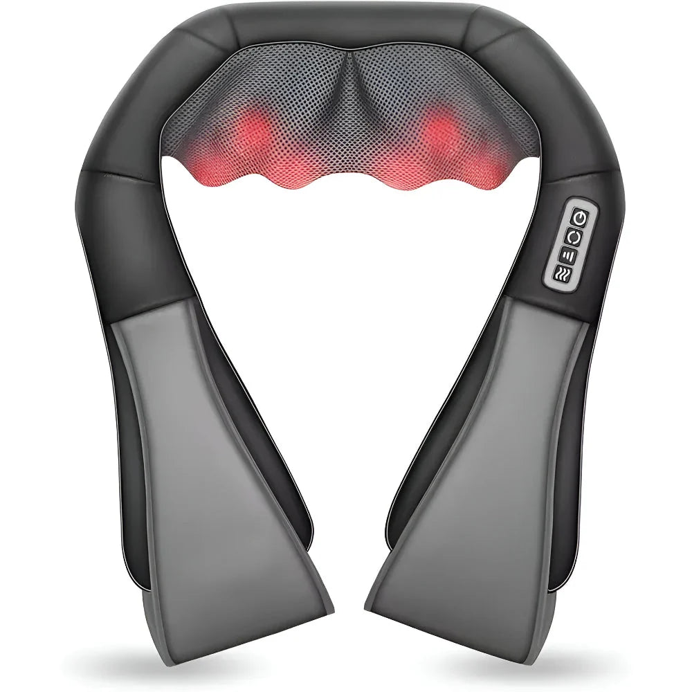 Neck & Back Massager Shiatsu Heat Wraparound Straps
