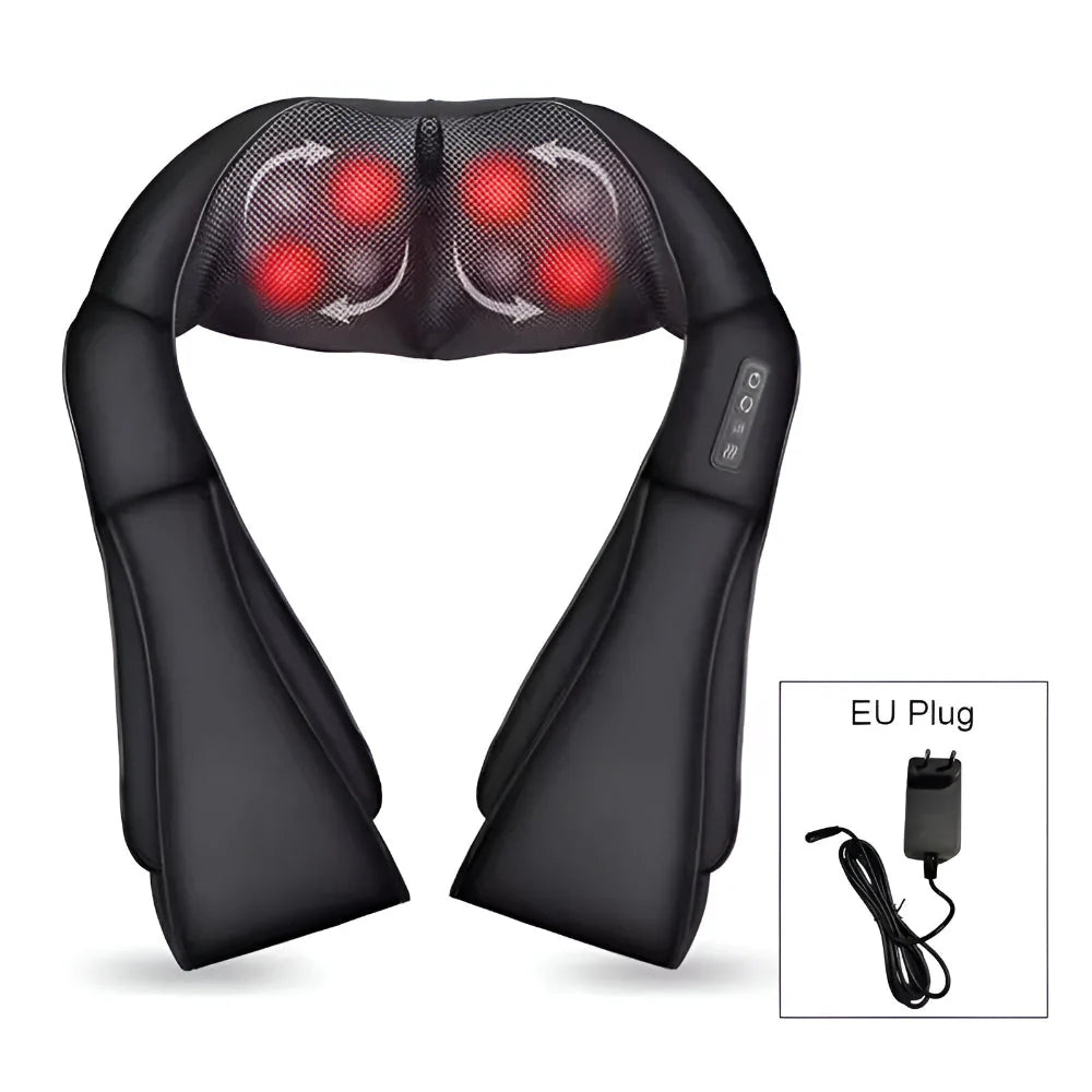 Neck & Back Massager Shiatsu Heat Wraparound Straps