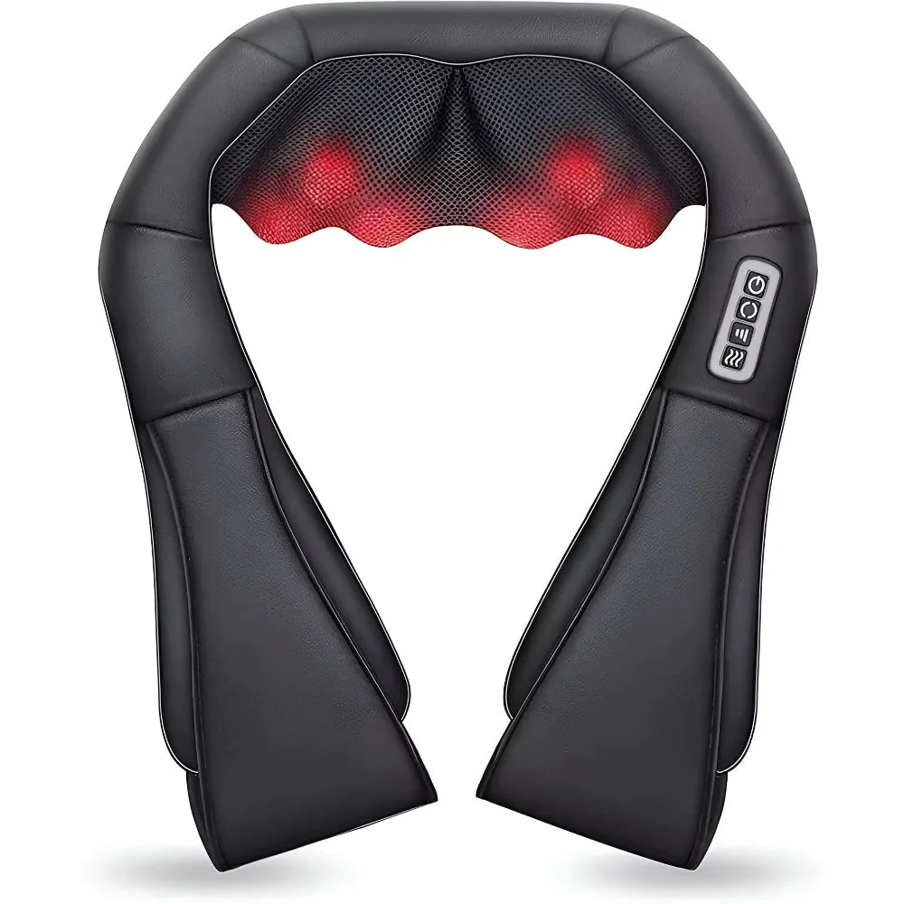 Neck & Back Massager Shiatsu Heat Wraparound Straps